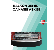 Kare Küpeşte Uyumlu Balkon Çamaşır Askısı 25x60 cm Beyaz Pratik