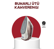 Seramik Tabanlı Buharlı Ütü 2200W Dikey Ütüleme 300ml Kahverengi