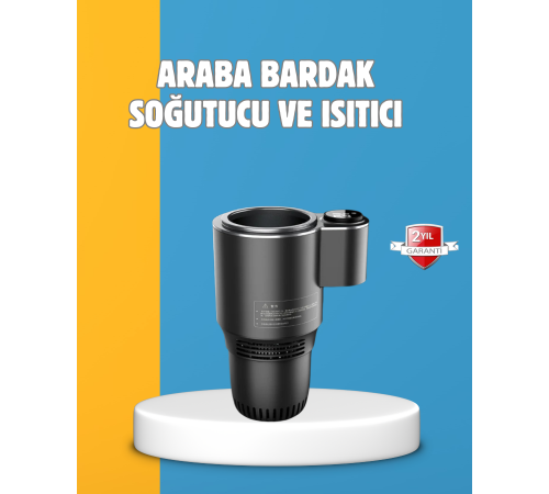 Dijital Ekranlı Akıllı Bardaklık Araç İçi Termal Isıtıcı Soğutucu