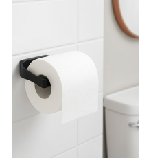Modern Siyah Tuvalet Kağıtlığı Duvar Tipi Minimal Tasarım Peçetelik