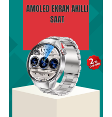 Metal Gövdeli AMOLED Akıllı Saat – Kan Oksijen, Nabız ve Arama Fonksiyonlu