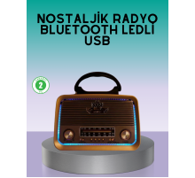 Bluetooth Özellikli Nostalji Radyo 3 Bant FM AM SW