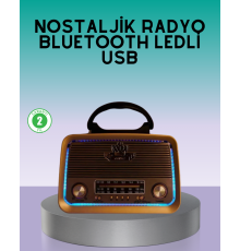 Bluetooth Özellikli Nostalji Radyo 3 Bant FM AM SW