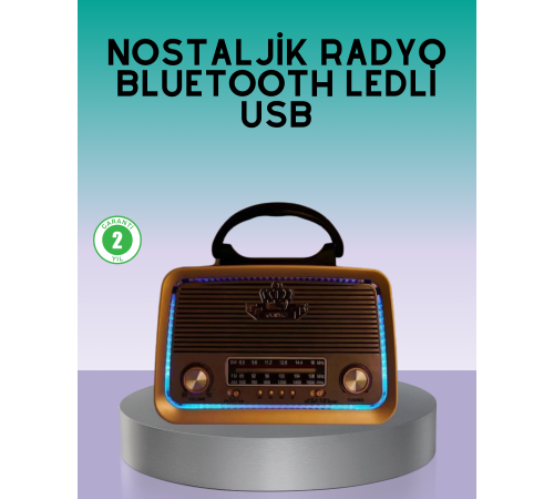 Bluetooth Özellikli Nostalji Radyo 3 Bant FM AM SW