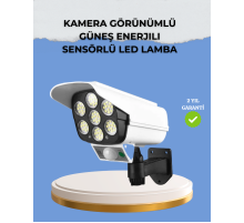 Kamera Görünümlü Solar LED Lamba Hareket Sensörlü Uzaktan Kumandalı Bahçe Duvar Aydınlatması