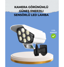 Kamera Görünümlü Solar LED Lamba Hareket Sensörlü Uzaktan Kumandalı Bahçe Duvar Aydınlatması