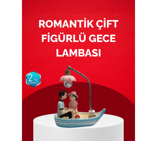 Sevgililer Günü İçin Romantik Çift Figürlü Dekoratif Gece Lambası