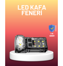 3 Fonksiyonlu LED Far El Feneri Çalışma Lambası Uzun Pil Ömürlü