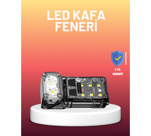 3 Fonksiyonlu LED Far El Feneri Çalışma Lambası Uzun Pil Ömürlü