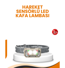 Uzun Menzilli Sensörlü LED Kafa Lambası Kamp ve Yürüyüş