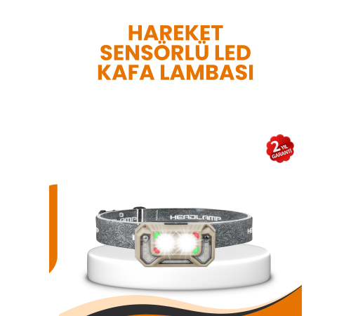 Uzun Menzilli Sensörlü LED Kafa Lambası Kamp ve Yürüyüş