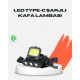 USB Şarjlı Kafa Feneri 800 Lumen Ayarlanabilir COB ve XPE LED