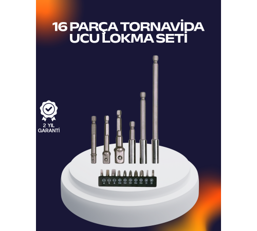 16 Parça Usta İşçilik Bits Takımı Vida Sökme Takma Set