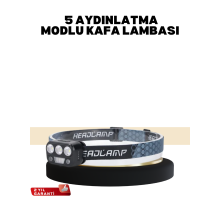 Kamp ve Trekking İçin Sensörlü LED Kafa Lambası