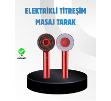 Saç Büyüme Destekleyici Elektrikli Masaj Tarak LED ve Titreşimli