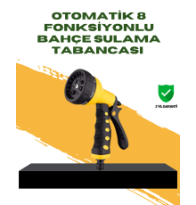 Bahçe Sulama Tabancası Hortum Ucu 8 Fonksiyonlu Ayarlanabilir
