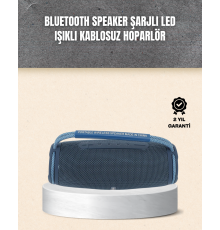 Hafif ve Dayanıklı Renkli Işıklı Taşınabilir Müzik Hoparlörü