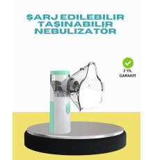 Sessiz Çalışan Taşınabilir Şarjlı Nebulizatör