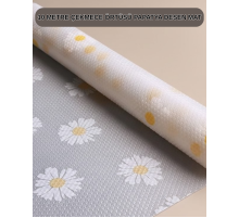 10 Metre Papatya Desenli Kaymaz Çok Amaçlı Dolap İçi Örtü