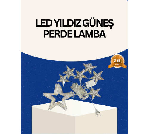 İç Mekan Uyumlu Yıldız Peri Led Perde 3x3 Metre