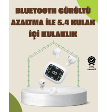 Bluetooth 5.4 Teknolojili Kablosuz Kulaklık LED Göstergeli