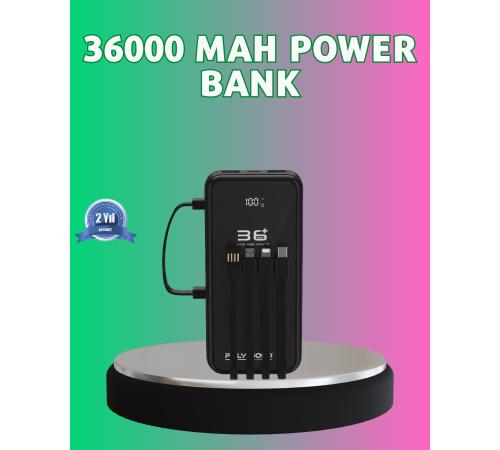 Yüksek Kapasite Taşınabilir Şarj Aleti Çoklu Kablo Çıkışlı