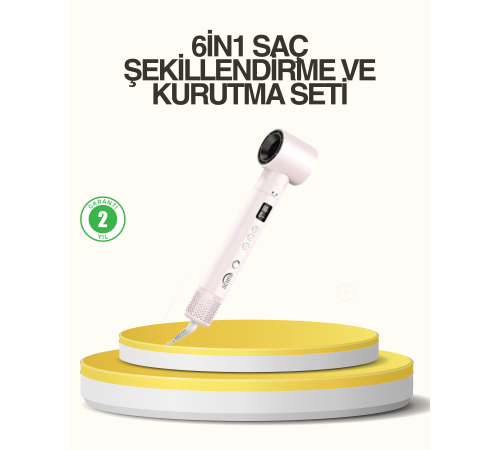 Motorlu LCD Ekranlı Saç Şekillendirme Seti