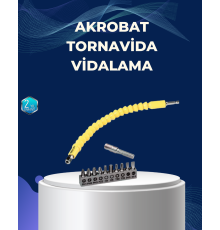 12’li Akrobat Bits Vidalama Seti Esnek Uç Çok Yönlü Kullanım