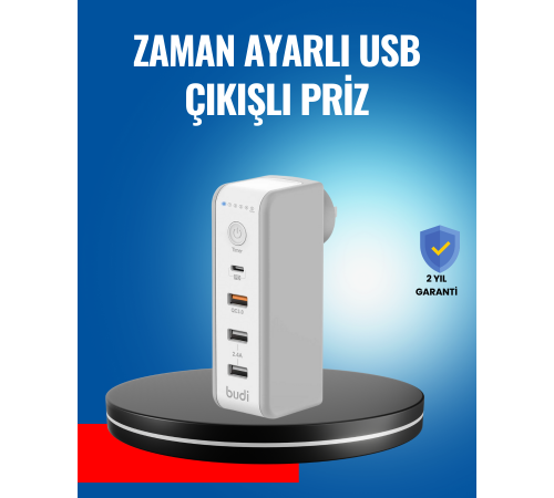 Ev ve Ofis İçin Zaman Kontrollü Çoklu Şarj Cihazı