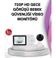 Gece Görüşlü Bebek Kamerası Ninni ve Alarm Özellikli