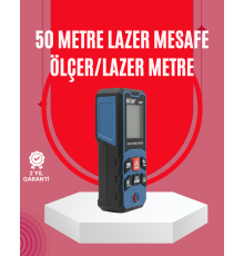 50 Metre Lazer Ölçüm Cihazı Alan ve Mesafe Hesaplama