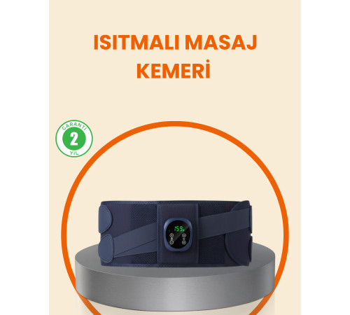 Isıtmalı Masaj Kemeri Dijital Ekranlı Bel Çevresi 100 cm Altı Uyumlu
