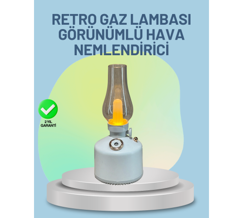 Renkli Led Işıklı Retro Gaz Lambası Aroma Terapi Mist Maker