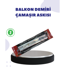 25x60 Balkon Askılığı Kare Demir Uyumlu Hava Dayanıklı Çamaşır Askısı