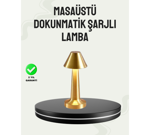 Kablosuz LED Masa Lambası 1800mAh 3 Renk Aydınlatma Dokunmatik