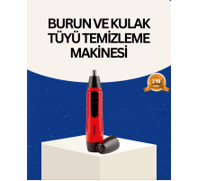 Raks Kırmızı Tüy Temizleme Cihazı Kulak Burun Pilli Ergonomik