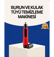 Raks Kırmızı Tüy Temizleme Cihazı Kulak Burun Pilli Ergonomik