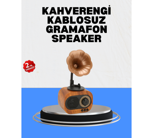 Şarjlı Mini Retro Radyo Bluetooth Hoparlör Çoklu Bağlantı Seçenekli