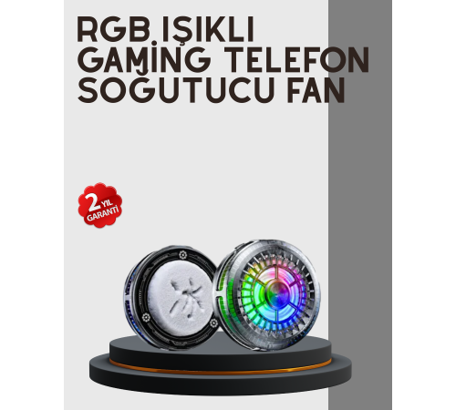 RGB  Telefon Fanı Sessiz Soğutucu Tüm Akıllı Telefonlara Uygun