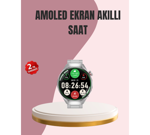 AMOLED Akıllı Saat Gelişmiş Sensörlü – Kadın Sağlığı ve Hatırlatma Özellikli