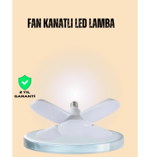 Yüksek Işık Güçlü LED Ampül 4 Kollu Katlanır Pervane Tasarım