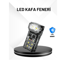 Sensörlü LED Kafa Feneri Şarj Edilebilir Manyetik Eller Serbest