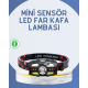 El Sensörlü LED Far Suya Dayanıklı Şarjlı Kafa Lambası