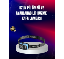 Süper Parlak LED Kafa Feneri 3 Renk 53 Mod Type C Şarjlı