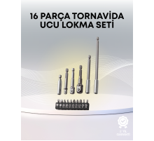 Metal Gövdeli 16lı Bits Seti Çok Fonksiyonlu Tamir Aleti