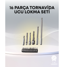 Metal Gövdeli 16lı Bits Seti Çok Fonksiyonlu Tamir Aleti