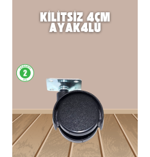 Sehpa ve Ekipmanlar İçin Kilitsiz 4 cm Ayak 4’lü