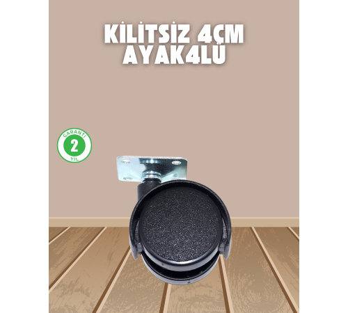 Sehpa ve Ekipmanlar İçin Kilitsiz 4 cm Ayak 4’lü