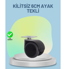 Mobilya Tekerleği 6 cm Kilitsiz Tekli Satış