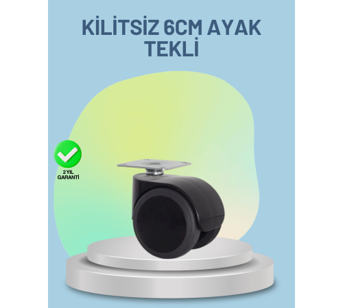 Mobilya Tekerleği 6 cm Kilitsiz Tekli Satış